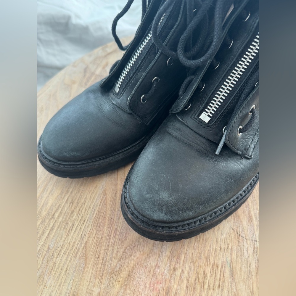 RAG & BONE Cannon Leather Combat Lace Up Boots Size 6 (euro 36.5) - Picture 7 of 10